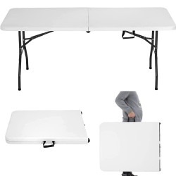 6 Ft White Folding Table