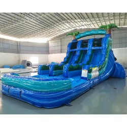 15ft island drop dual lane center climb inflatable water slide4 1 1 15' Island Drop Dual Lane Center Climb