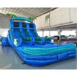 15ft island drop dual lane center climb inflatable water slide5 1 1 15' Island Drop Dual Lane Center Climb